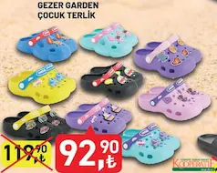 GEZER GARDEN ÇOCUK TERLİK fiyat ve kampanya bilgisi